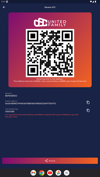 UF Wallet - عکس برنامه موبایلی اندروید