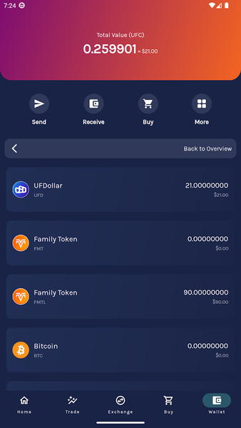 UF Wallet - عکس برنامه موبایلی اندروید