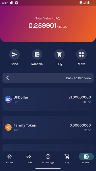 UF Wallet - عکس برنامه موبایلی اندروید