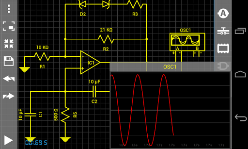 Droid Tesla Circuit Simulator - Image screenshot of android app