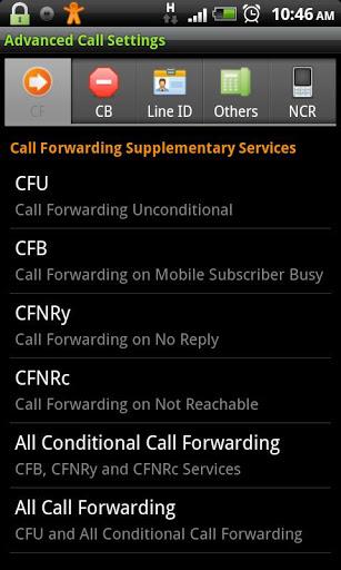 Advanced Call Settings - Image screenshot of android app