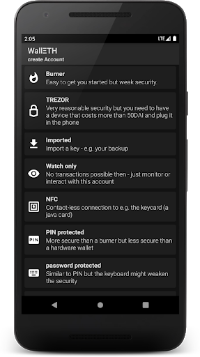 WallETH Ethereum Wallet - Image screenshot of android app