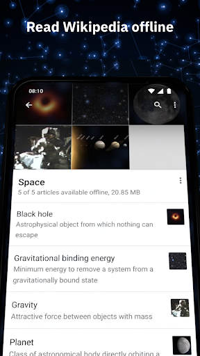Wikipedia - Image screenshot of android app