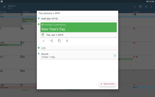 aCalendar - your calendar - عکس برنامه موبایلی اندروید