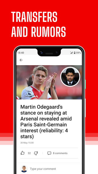 AFC Live – for Arsenal Fans - عکس برنامه موبایلی اندروید