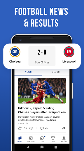 Blues Live – Soccer fan app - عکس برنامه موبایلی اندروید