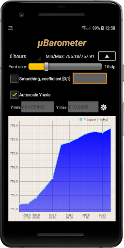mu Barometer - Image screenshot of android app