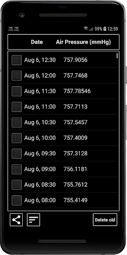 mu Barometer - Image screenshot of android app