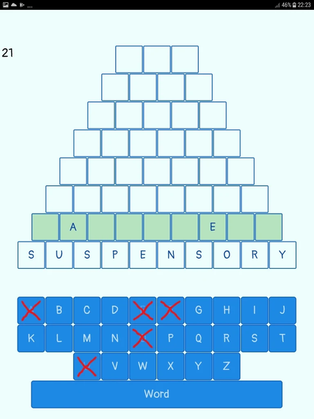 Words Pyramid - Gameplay image of android game