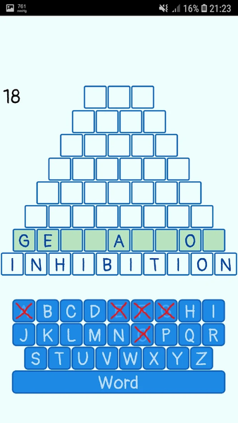 Words Pyramid - Gameplay image of android game