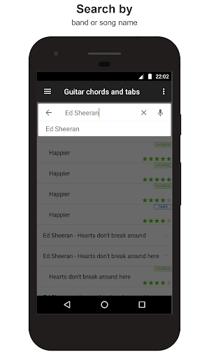 Guitar chords and tabs - Image screenshot of android app