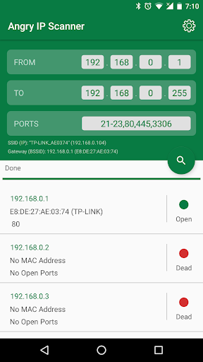 Angry Port Scanner - Image screenshot of android app