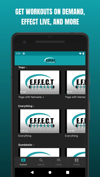 Effect Fitness On Demand - عکس برنامه موبایلی اندروید