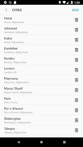 Afghanistan Weather - Image screenshot of android app