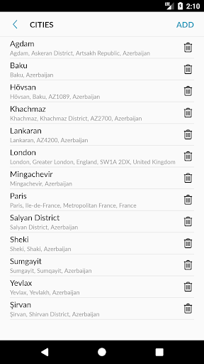 Azerbaijan Weather - عکس برنامه موبایلی اندروید