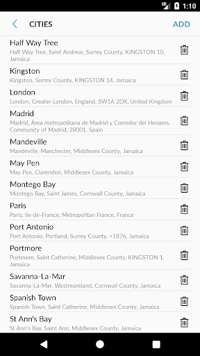 Jamaica Weather - عکس برنامه موبایلی اندروید