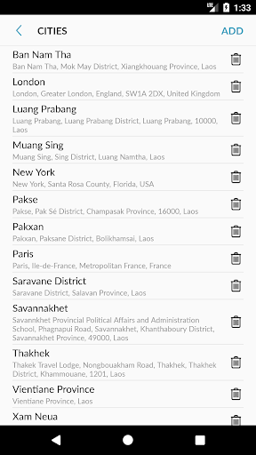 Laos Weather - عکس برنامه موبایلی اندروید