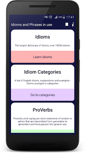 English Idioms and Phrases in Use - Image screenshot of android app