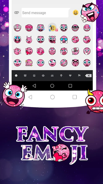 Fancy SMS Free Emoji Keyboard - Image screenshot of android app