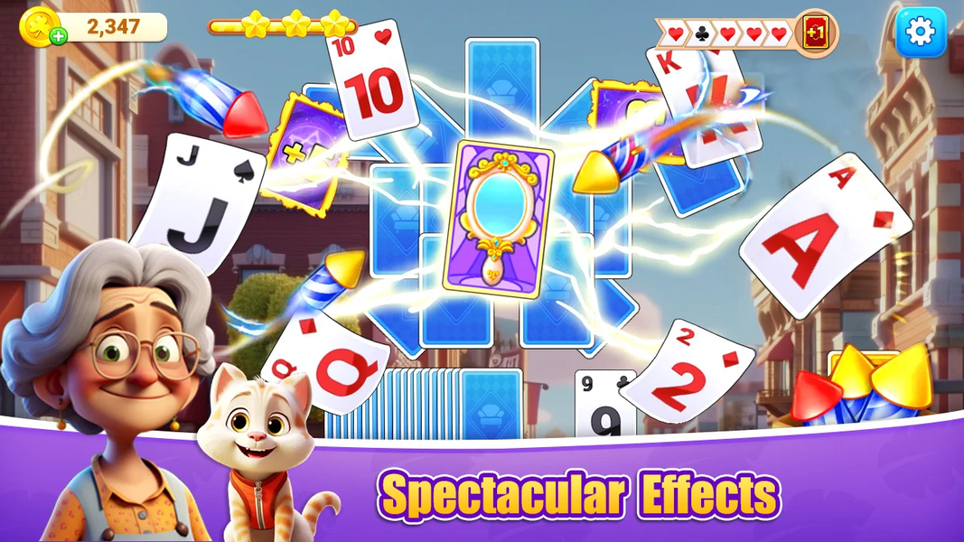 Patience Solitaire TriPeaks - Gameplay image of android game