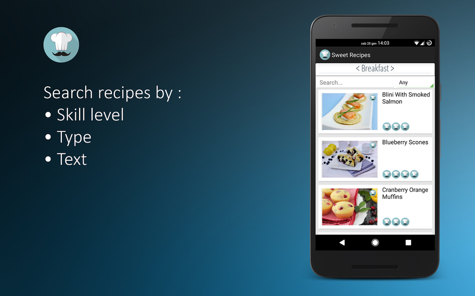 Sweet Recipes - Easy Cooking - Image screenshot of android app