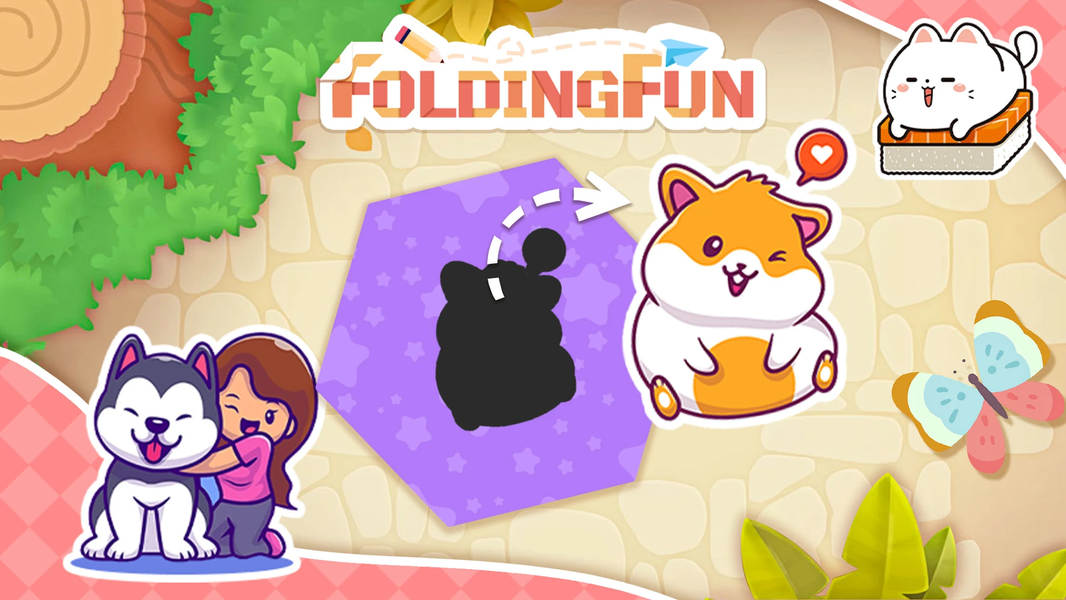 Folding Fun:Cute Folding Paper - Gameplay image of android game
