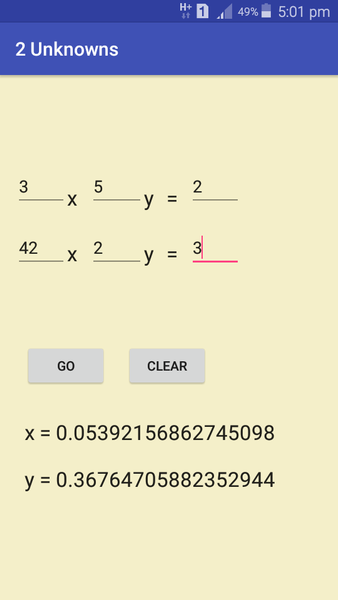 Linear Equation Solver - عکس برنامه موبایلی اندروید
