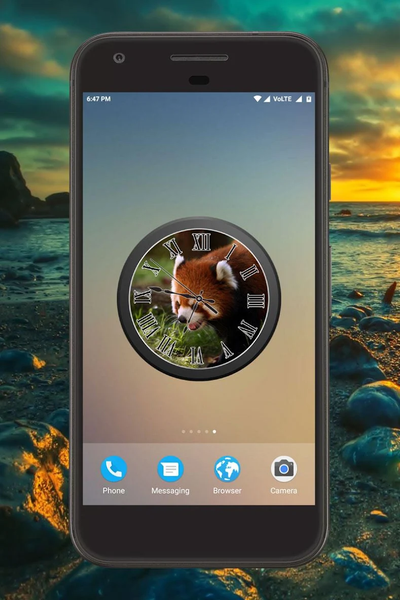 Animal Clock Live Wallpaper - Image screenshot of android app