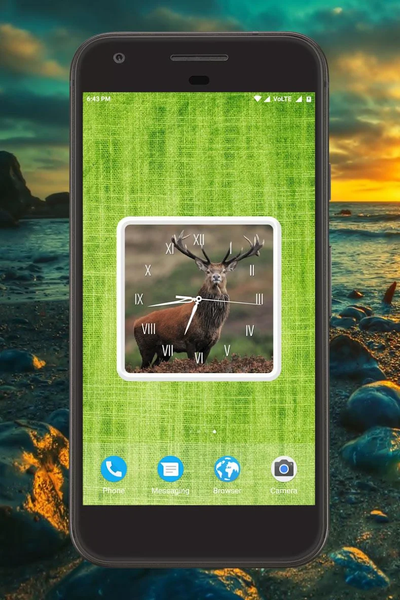 Animal Clock Live Wallpaper - Image screenshot of android app