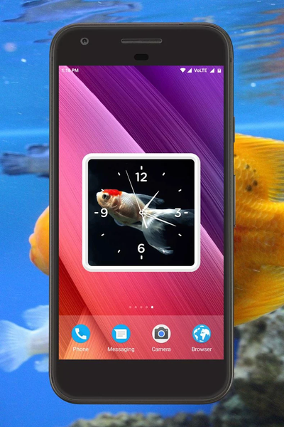 Aquarium Clock Live Wallpaper - Image screenshot of android app