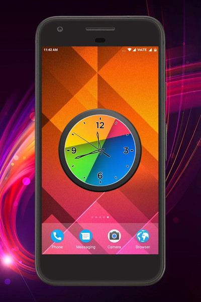 Colorful Clock Live Wallpaper - Image screenshot of android app