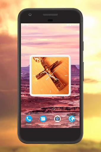 Cross Clock Live Wallpaper - Image screenshot of android app