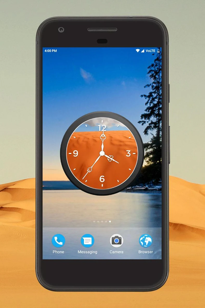 Desert Clock Live Wallpaper - Image screenshot of android app