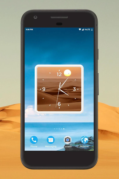 Desert Clock Live Wallpaper - Image screenshot of android app