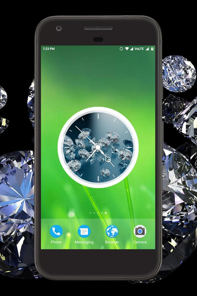 Diamond Clock Live Wallpaper - Image screenshot of android app