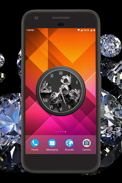 Diamond Clock Live Wallpaper - Image screenshot of android app