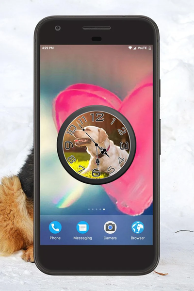 Dog Clock Live Wallpaper - Image screenshot of android app