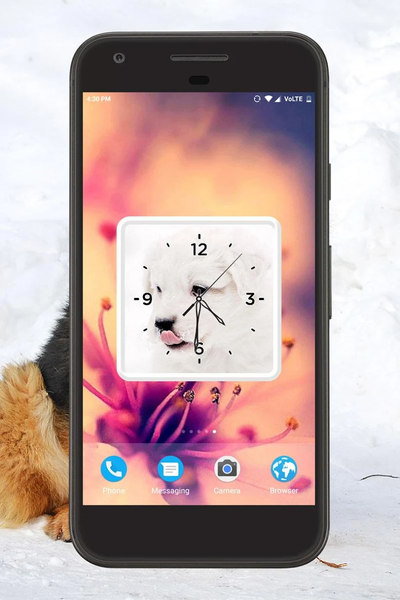 Dog Clock Live Wallpaper - Image screenshot of android app