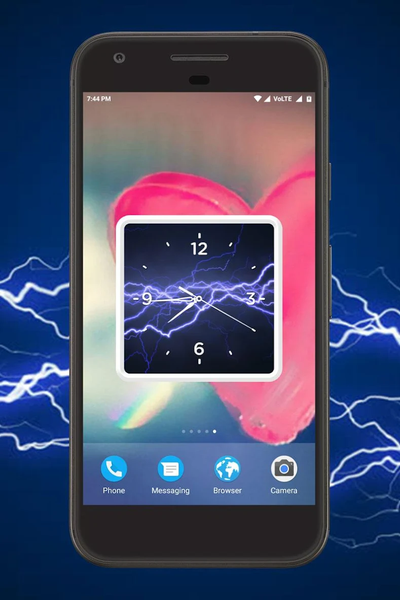 Electric Clock Live Wallpaper - Image screenshot of android app