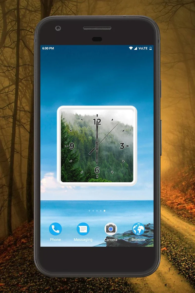 Forest Clock Live Wallpaper - Image screenshot of android app