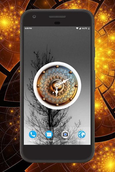 Fractal Clock Live Wallpaper - Image screenshot of android app