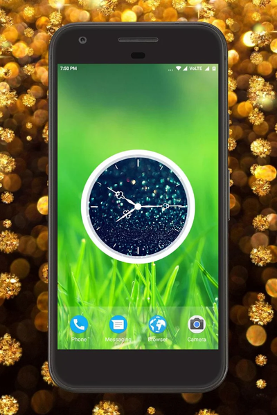 Glitter Clock Live Wallpaper - عکس برنامه موبایلی اندروید