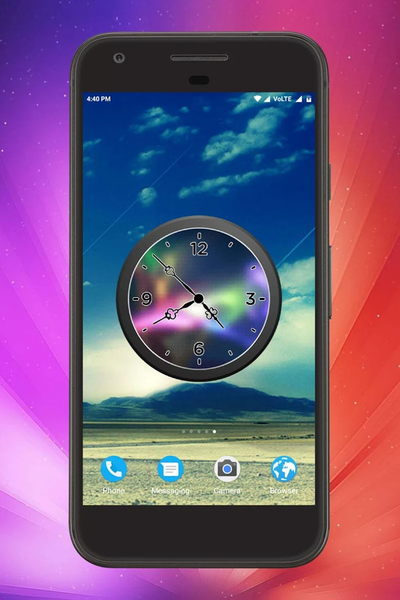 Glow Clock Live Wallpaper - Image screenshot of android app