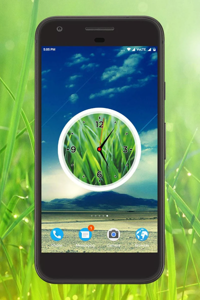 Grass Clock Live Wallpaper - عکس برنامه موبایلی اندروید