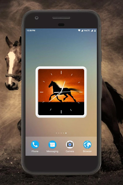 Horse Clock Live Wallpaper - عکس برنامه موبایلی اندروید