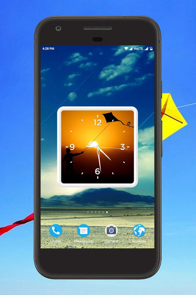 Kite Clock Live Wallpaper - عکس برنامه موبایلی اندروید