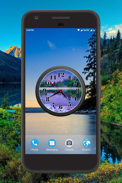 Lake Clock Live Wallpaper - Image screenshot of android app