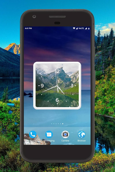 Lake Clock Live Wallpaper - Image screenshot of android app