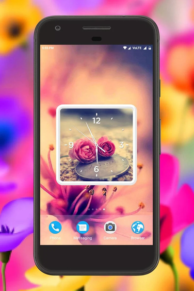 Lovely Clock Live Wallpaper - Image screenshot of android app