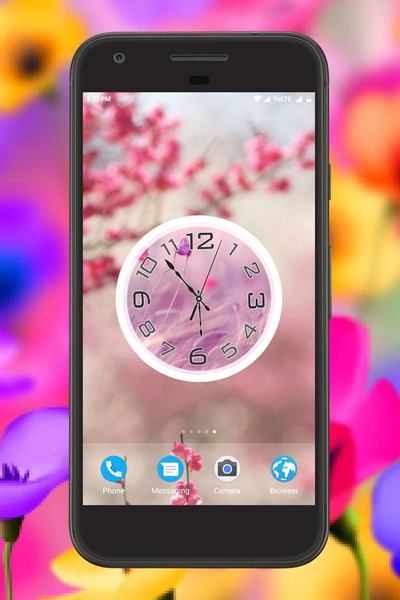 Lovely Clock Live Wallpaper - Image screenshot of android app